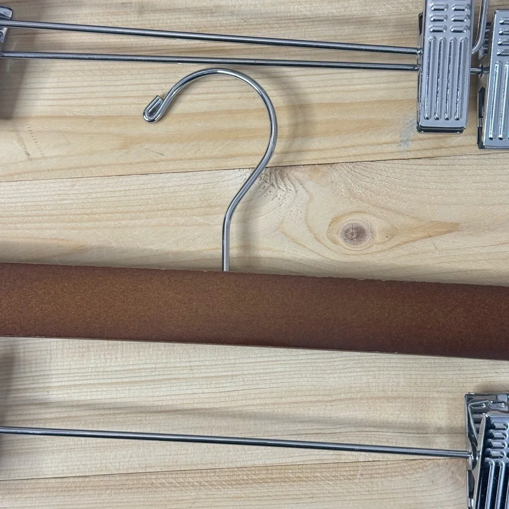 Set of 10 Kids Wooden Bottom Pant Hangers. More available